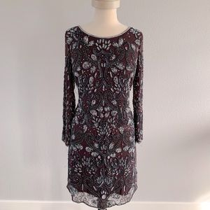 Formal mini dress with floral embroidery size 12